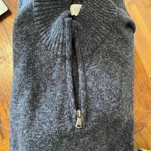 Croft & Barrow Men's Gray Knit Pullover Sweater XL Mock Neck Long Sleeve